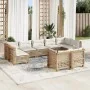 Set de sofás de jardín con cojines 9 pzas ratán sintético beige von , Gartensets - Ref: Foro24-3261994, Preis: 777,00 €, Raba...