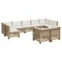 Set de sofás de jardín con cojines 9 pzas ratán sintético beige von , Gartensets - Ref: Foro24-3261994, Preis: 777,00 €, Raba...