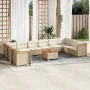 Set de sofás de jardín 11pzas con cojines ratán sintético beige de , Conjuntos de jardín - Ref: Foro24-3262027, Precio: 834,3...