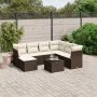 Set sofás de jardín 8 piezas y cojines ratán sintético marrón by , Garden sets - Ref: Foro24-3263229, Price: 505,16 €, Discou...