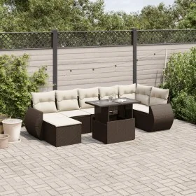 Set sofás de jardín 8 piezas y cojines ratán sintético marrón by , Garden sets - Ref: Foro24-3268693, Price: 584,25 €, Discou...