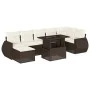 Set sofás de jardín 8 piezas y cojines ratán sintético marrón by , Garden sets - Ref: Foro24-3268693, Price: 585,63 €, Discou...