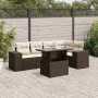 Set sofás de jardín 6 piezas y cojines ratán sintético marrón von , Gartensets - Ref: Foro24-3269153, Preis: 478,45 €, Rabatt: %
