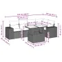 Set sofás de jardín 6 piezas y cojines ratán sintético marrón von , Gartensets - Ref: Foro24-3269153, Preis: 478,45 €, Rabatt: %