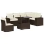 Juego de sofás de jardín 7 piezas con cojines ratán PE marrón by , Garden sets - Ref: Foro24-3269203, Price: 533,69 €, Discou...