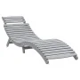 Tumbonas con mesa 2 unidades madera maciza de acacia gris by , Loungers - Ref: Foro24-3155469, Price: 276,88 €, Discount: %