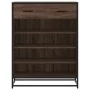 Zapatero de madera y metal marrón roble 75x38x97,5 cm de , Zapateros y organizadores de calzado - Ref: Foro24-3300879, Precio...