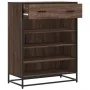 Zapatero de madera y metal marrón roble 75x38x97,5 cm de , Zapateros y organizadores de calzado - Ref: Foro24-3300879, Precio...