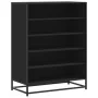 Zapatero de madera de ingeniería y metal negro 75x38x97,5 cm von , Schuhregale und Schuhorganisatoren - Ref: Foro24-3300870, ...