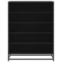 Zapatero de madera de ingeniería y metal negro 75x38x97,5 cm von , Schuhregale und Schuhorganisatoren - Ref: Foro24-3300870, ...
