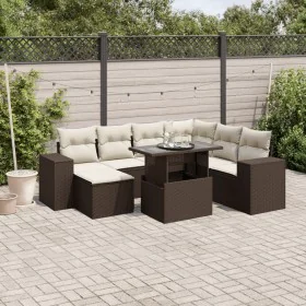 Set sofás de jardín 8 piezas y cojines ratán sintético marrón by , Garden sets - Ref: Foro24-3269333, Price: 580,30 €, Discou...