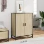 Zapatero de madera y metal roble Sonoma 75x38x97,5 cm von , Schuhregale und Schuhorganisatoren - Ref: Foro24-3300866, Preis: ...