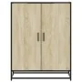 Zapatero de madera y metal roble Sonoma 75x38x97,5 cm von , Schuhregale und Schuhorganisatoren - Ref: Foro24-3300866, Preis: ...