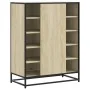 Zapatero de madera y metal roble Sonoma 75x38x97,5 cm von , Schuhregale und Schuhorganisatoren - Ref: Foro24-3300866, Preis: ...