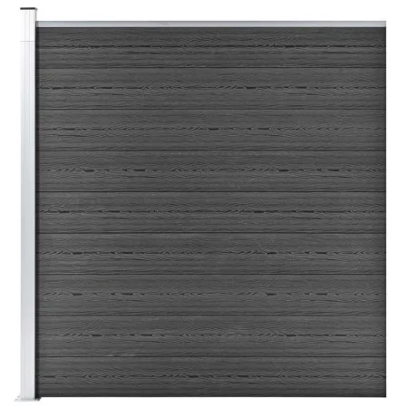 Panel de valla WPC negro 175x186 cm de vidaXL, Paneles de vallas - Ref: Foro24-148973, Precio: 237,40 €, Descuento: %