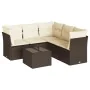 Set sofás de jardín 6 piezas y cojines ratán sintético marrón by , Garden sets - Ref: Foro24-3217633, Price: 402,58 €, Discou...