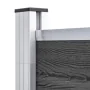 Schwarzes WPC-Zaunelement 175x186 cm von vidaXL, Zaunpaneele - Ref: Foro24-148973, Preis: 237,40 €, Rabatt: %