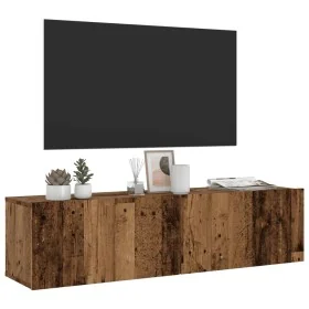 Mueble de TV de pared madera ingeniería envejecida 120x30x30 cm de , Muebles TV - Ref: Foro24-856020, Precio: 77,66 €, Descue...
