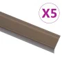 Perfiles de peldaños forma de L 5 uds aluminio marrón 67 cm by , Stairs - Ref: Foro24-146791, Price: 30,09 €, Discount: %