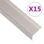 Perfiles de peldaños forma de L 15 uds aluminio champán 67 cm by , Stairs - Ref: Foro24-146801, Price: 72,93 €, Discount: %
