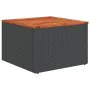 Set of 7 garden sofas with cushions synthetic rattan black by , Garden sets - Ref: Foro24-3226862, Price: 516,10 €, Discount: %