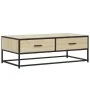 Mesa de centro madera ingeniería metal roble Sonoma 100x50x35cm de , Mesas de centro - Ref: Foro24-848780, Precio: 83,89 €, D...