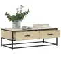 Mesa de centro madera ingeniería metal roble Sonoma 100x50x35cm de , Mesas de centro - Ref: Foro24-848780, Precio: 83,89 €, D...