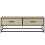 Mesa de centro madera ingeniería metal roble Sonoma 100x50x35cm de , Mesas de centro - Ref: Foro24-848780, Precio: 83,89 €, D...