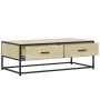 Mesa de centro madera ingeniería metal roble Sonoma 100x50x35cm de , Mesas de centro - Ref: Foro24-848780, Precio: 83,89 €, D...