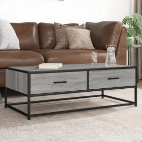 Mesa de centro madera ingeniería metal gris Sonoma 100x50x35 cm von , Couchtisch - Ref: Foro24-848782, Preis: 86,45 €, Rabatt: %