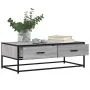Mesa de centro madera ingeniería metal gris Sonoma 100x50x35 cm de , Mesas de centro - Ref: Foro24-848782, Precio: 86,45 €, D...
