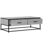 Mesa de centro madera ingeniería metal gris Sonoma 100x50x35 cm de , Mesas de centro - Ref: Foro24-848782, Precio: 86,45 €, D...