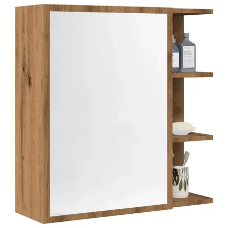 Armario espejo baño roble roble artisan 62,5x20,5x64 cm de , Tocadores de baño - Ref: Foro24-856178, Precio: 74,32 €, Descuen...
