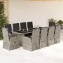 Set de comedor de jardín 11 pzas y cojines ratán sintético gris by , Garden sets - Ref: Foro24-3277625, Price: 1,00 €, Discou...