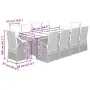 Set de comedor de jardín 11 pzas y cojines ratán sintético gris by , Garden sets - Ref: Foro24-3277625, Price: 1,00 €, Discou...