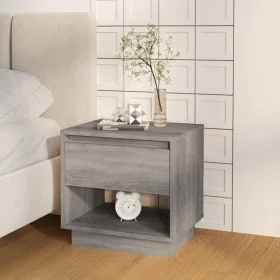 Mesita de noche madera de ingeniería gris Sonoma 45x34x44 cm by , Nightstands - Ref: Foro24-812983, Price: 36,71 €, Discount: %