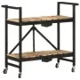 Carrito de cocina de madera maciza de mango 87x36x81 cm by , Kitchen and dining carts - Ref: Foro24-321710, Price: 139,21 €, ...