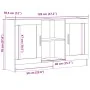Aparador de madera de ingeniería roble artisan 120x30,5x70 cm von , Sideboards - Ref: Foro24-856165, Preis: 106,61 €, Rabatt: %