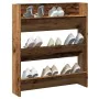 Zapatero de pared madera de ingeniería envejecida 80x18x90 cm by , Shoe racks and shoe organizers - Ref: Foro24-856544, Price...