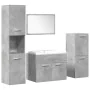 Set muebles de baño 5 piezas madera ingeniería gris hormigón de , Muebles de baño - Ref: Foro24-3324877, Precio: 248,88 €, De...