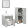 Juego muebles de baño 4 pzas madera contrachapada gris hormigón de , Muebles de baño - Ref: Foro24-3324882, Precio: 160,43 €,...