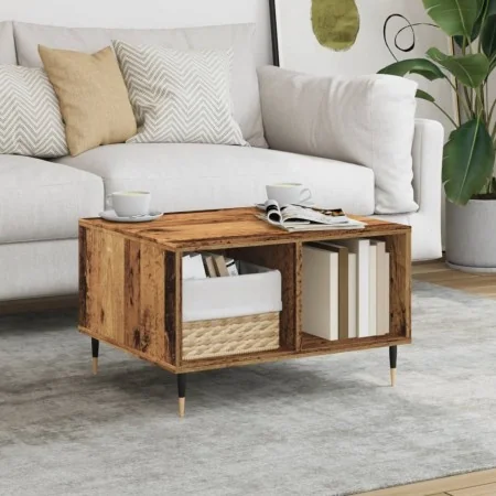 Mesa de centro madera ingeniería madera envejecida 60x50x36,5cm by , Coffee table - Ref: Foro24-857336, Price: 58,30 €, Disco...