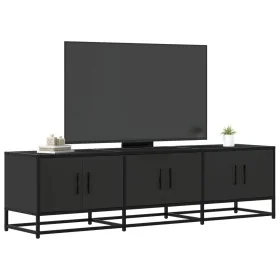 Mueble de TV madera de ingeniería y metal negro 150x35x41 cm von , TV-Möbel - Ref: Foro24-848859, Preis: 101,43 €, Rabatt: %