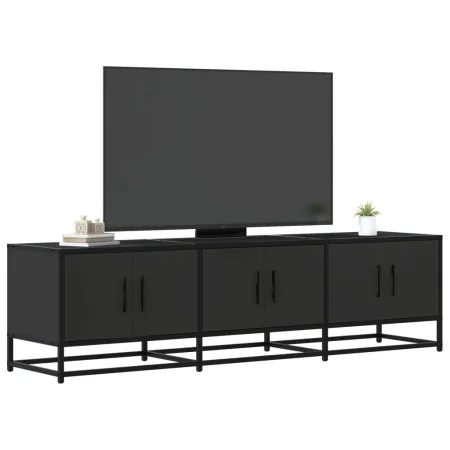 Mueble de TV madera de ingeniería y metal negro 150x35x41 cm von , TV-Möbel - Ref: Foro24-848859, Preis: 101,30 €, Rabatt: %