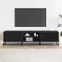 Mueble de TV madera de ingeniería y metal negro 160x35x41 cm von , TV-Möbel - Ref: Foro24-848844, Preis: 113,68 €, Rabatt: %