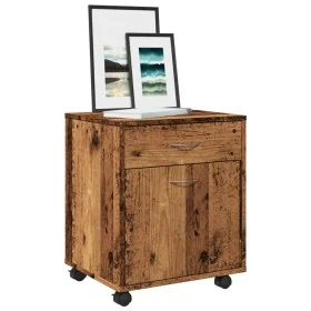 Armario con ruedas madera ingeniería envejecida 45x38x54 cm von , Schließfächer und Lagerschränke - Ref: Foro24-856654, Preis...