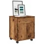 Armario con ruedas madera ingeniería envejecida 45x38x54 cm by , Lockers and storage cabinets - Ref: Foro24-856654, Price: 62...