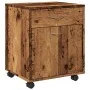 Armario con ruedas madera ingeniería envejecida 45x38x54 cm by , Lockers and storage cabinets - Ref: Foro24-856654, Price: 62...