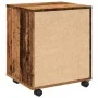 Armario con ruedas madera ingeniería envejecida 45x38x54 cm by , Lockers and storage cabinets - Ref: Foro24-856654, Price: 62...