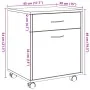 Armario con ruedas madera ingeniería envejecida 45x38x54 cm by , Lockers and storage cabinets - Ref: Foro24-856654, Price: 62...
